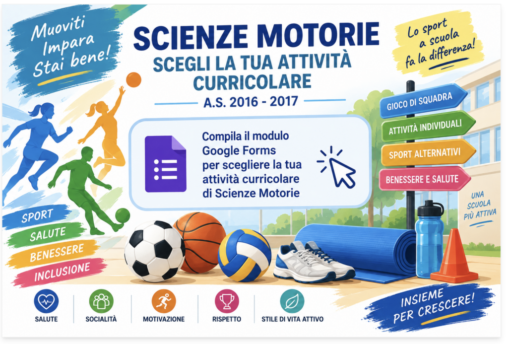 SCIENZE MOTORIE A.S.2026/2027 – SCEGLI L’ATTIVITA’ CHE PREFERISCI